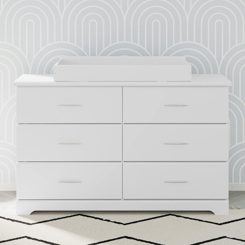 Storkcraft Nest Changing Table Topper (White) - GREENGUARD Gold Certified, Designed to Fit Nest Changing Pad, Compatible with Alpine, Brookside, Crescent 6 Drawer Dressers - Image 2